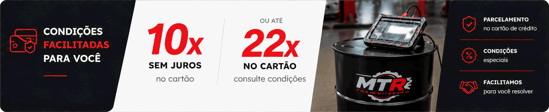 Banner parcelamento sem juros